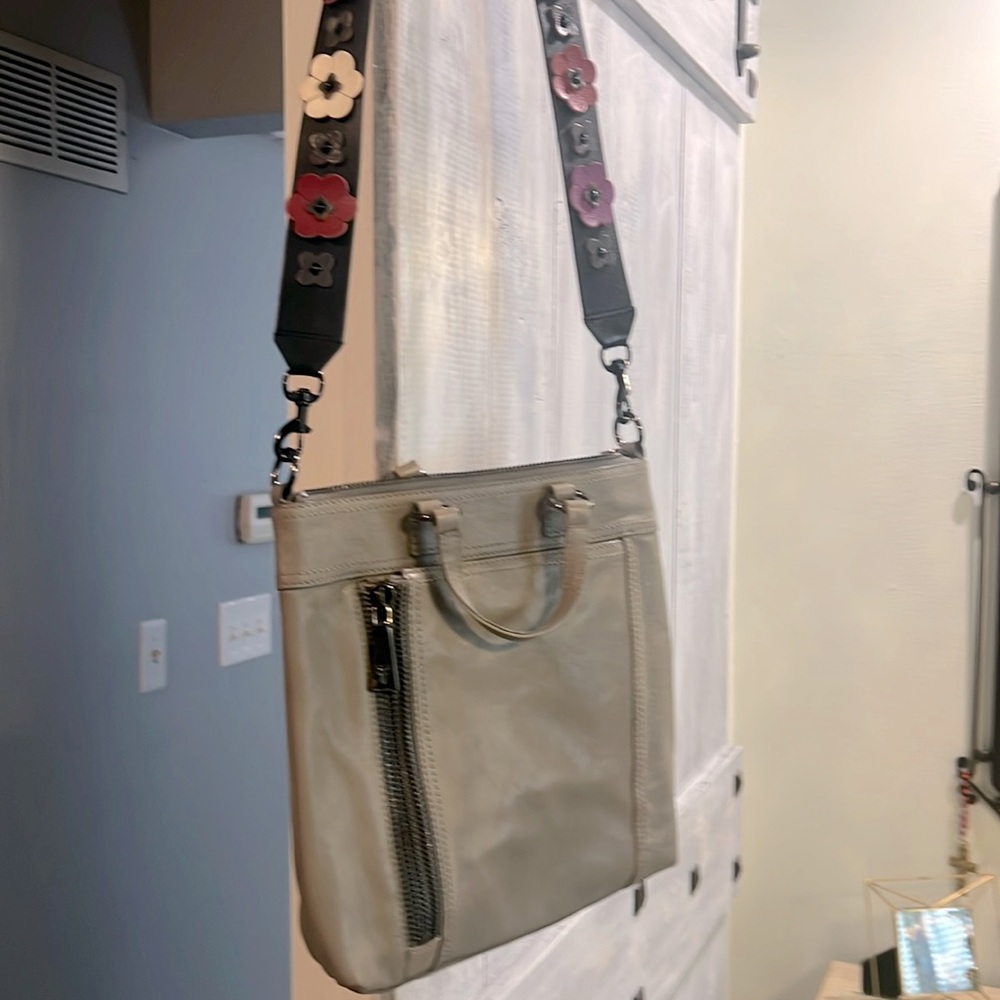 Frye bag 
With beautiful leather guitar strap